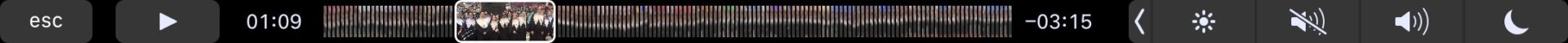QuickTime fait EXCELLENT un usage de la Touch Bar.