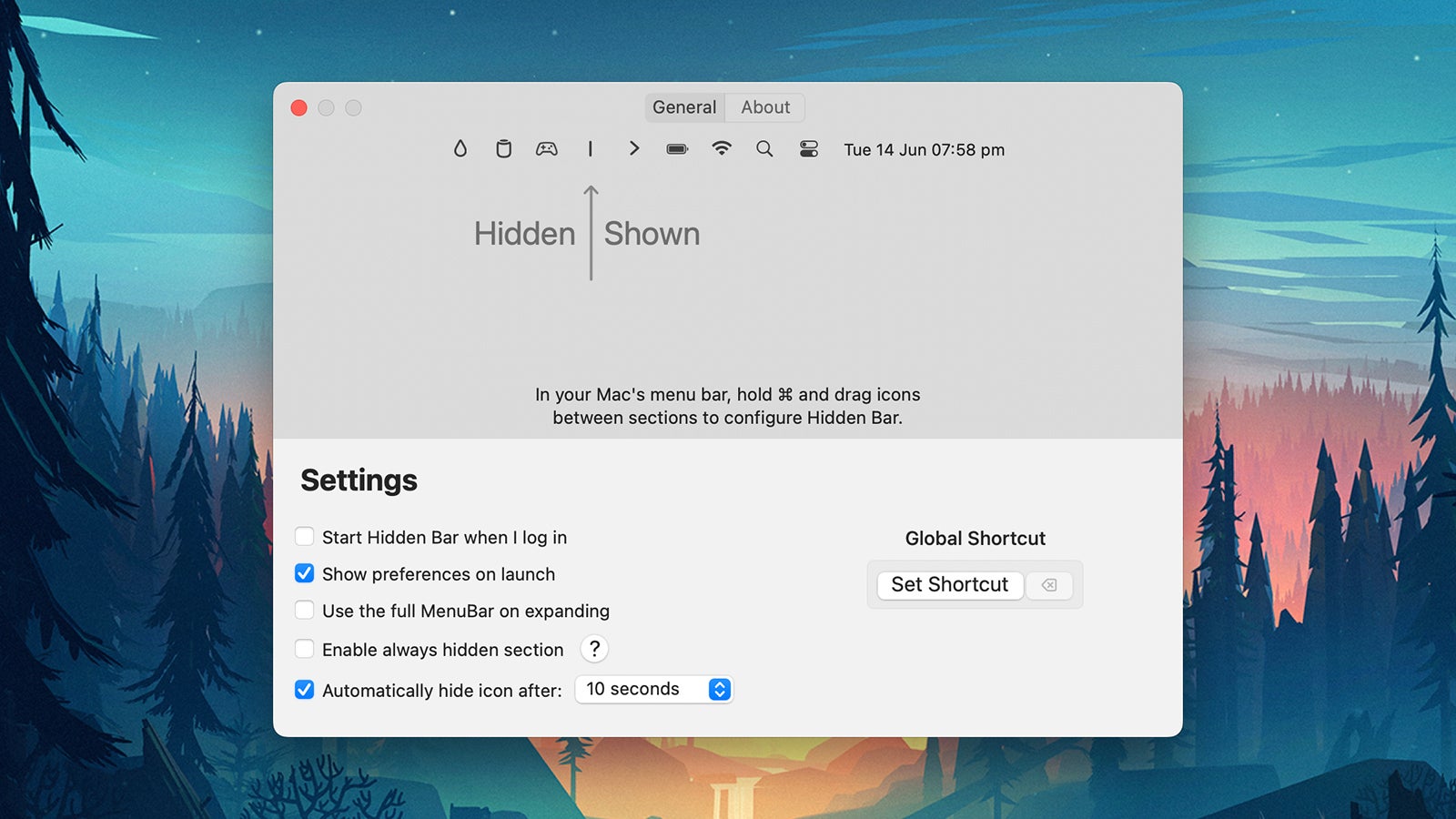 Ramenez de l’ordre dans la barre de menu grâce à la barre cachée.