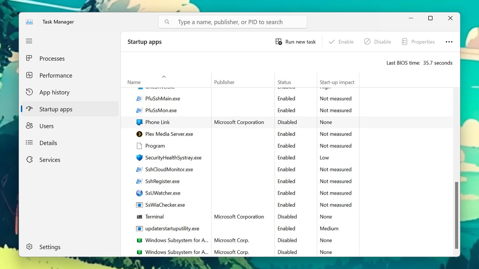 Gardez un œil sur ce qui démarre avec votre système d’exploitation.