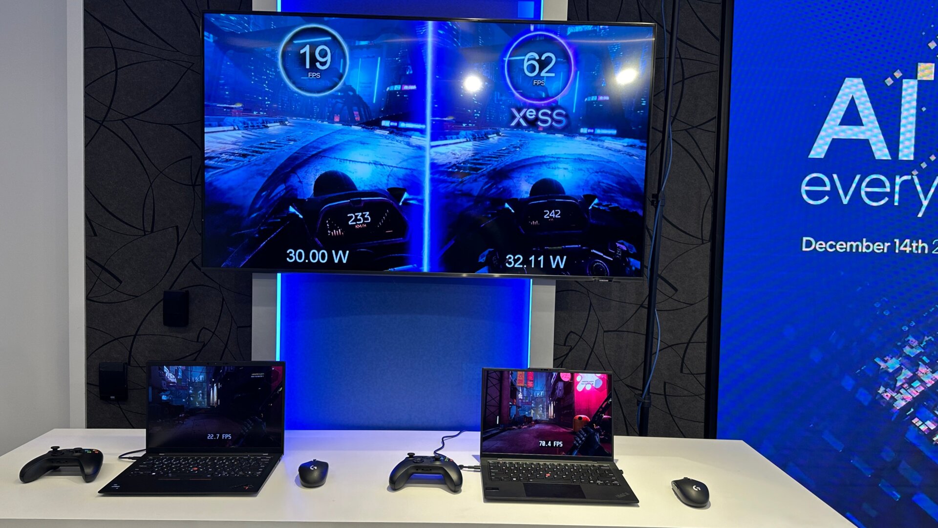 Intel a promis des performances trois fois supérieures sur les nouvelles puces Intel Core Ultra exécutant XeSS par rapport aux derniers processeurs Meteor Lake.