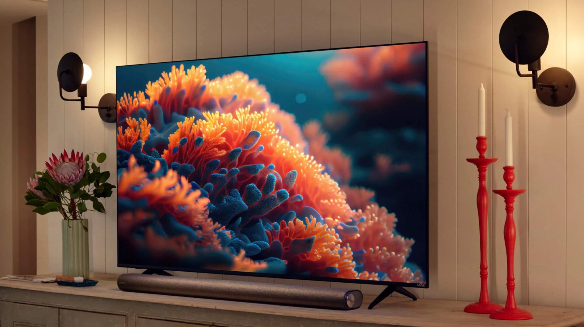 Vizio affirme que sa fonction « Dynamic Motion » sur ses derniers téléviseurs intelligents Quantum de 55 pouces peut offrir un taux de rafraîchissement proche de 120 Hz, mais le  Le taux de rafraîchissement réel est de 60 Hz.