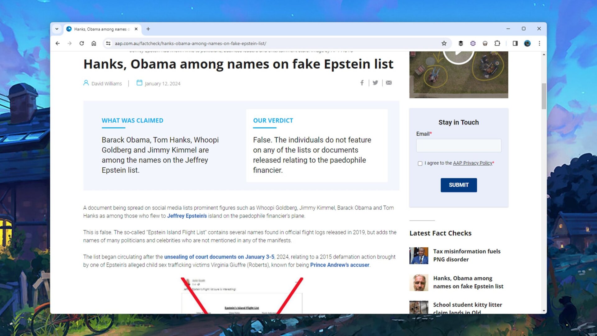 Les vérifications des faits devraient être spécifiquement étiquetées