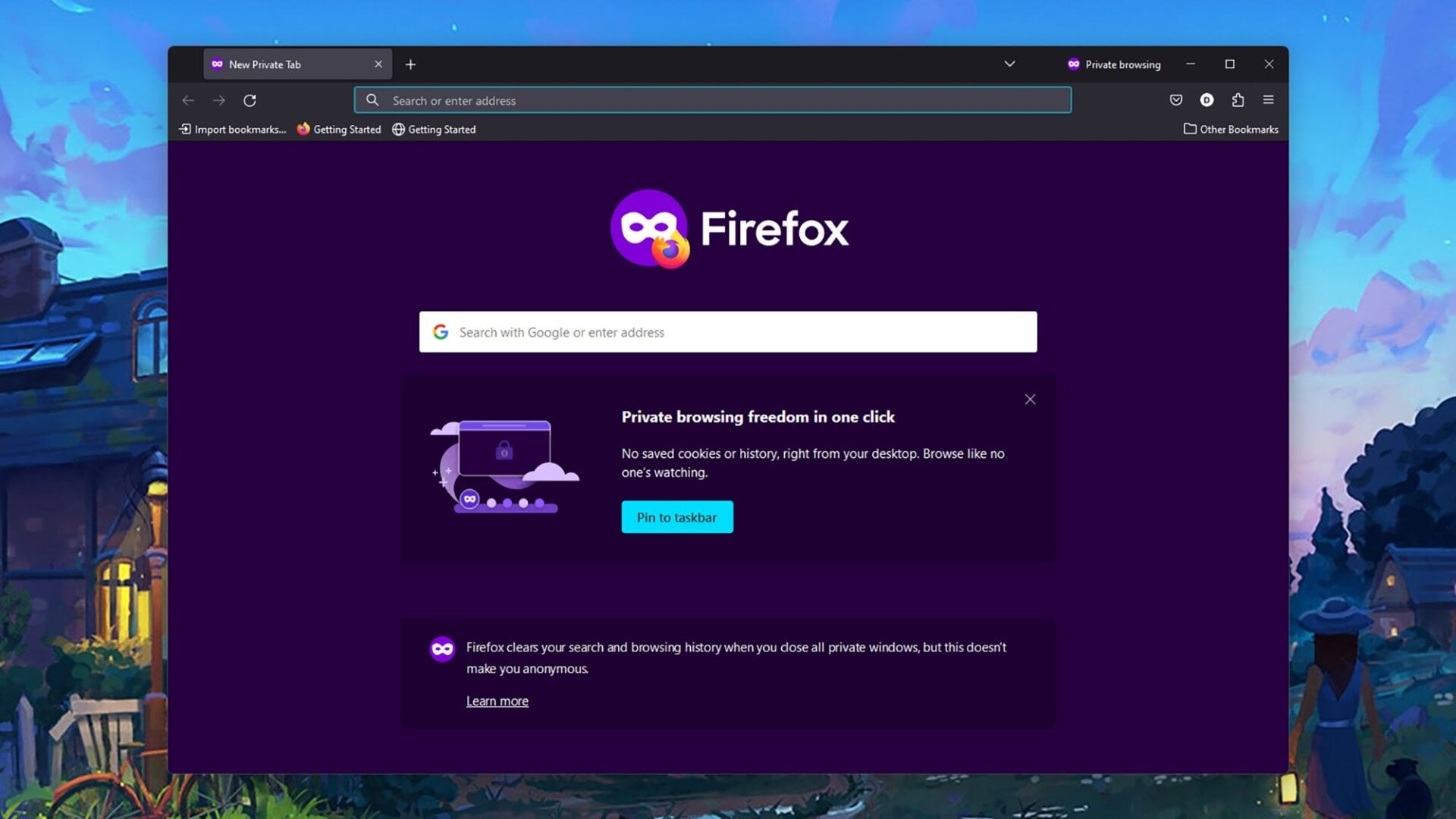 Devenir privé dans Firefox.