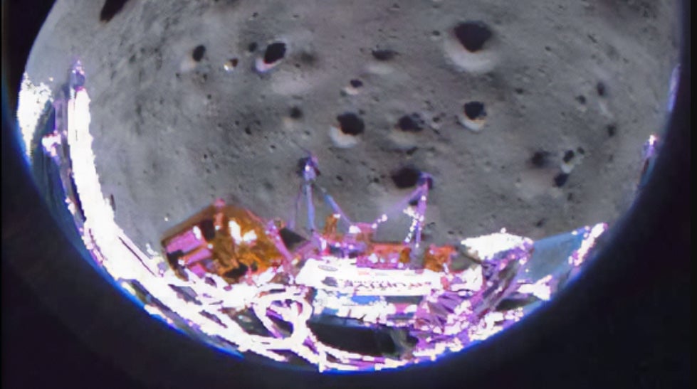 L’atterrisseur Odysseus s’est posé à la surface de la Lune le 22 février 2024.
