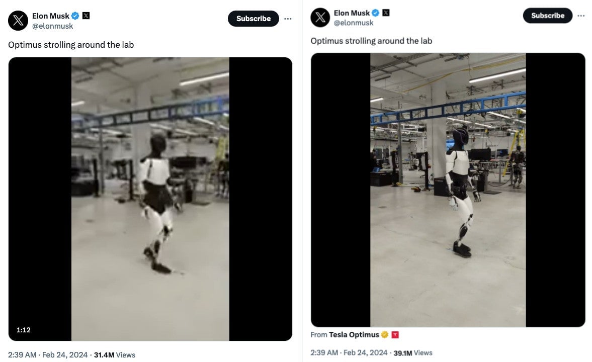 Screenshot: Elon Musk / X