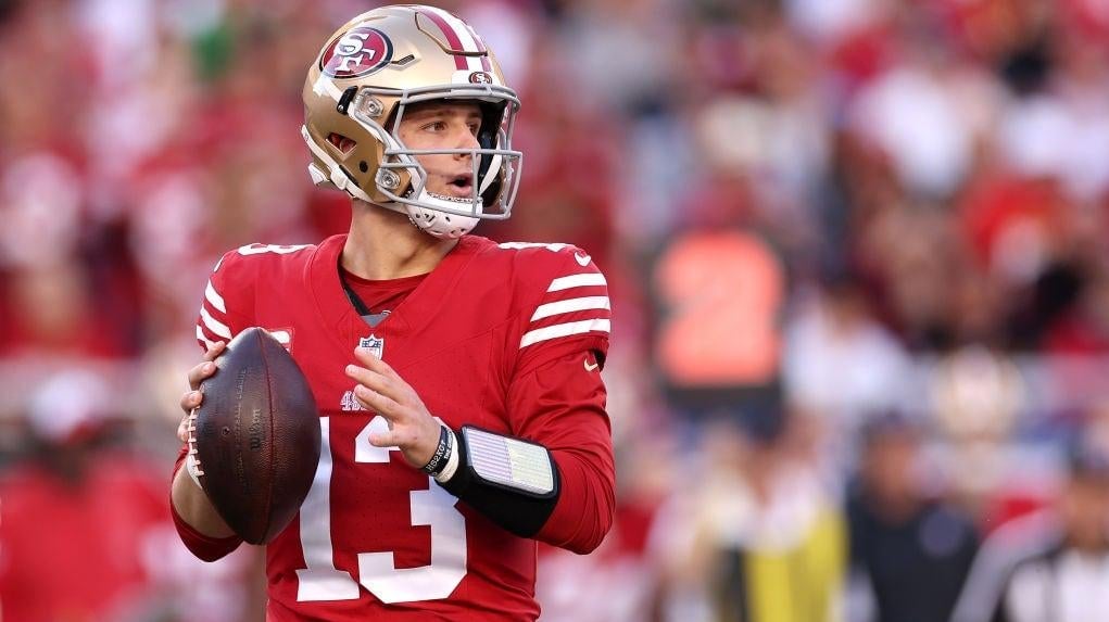 Le quart-arrière des 49ers Brock Purdy.