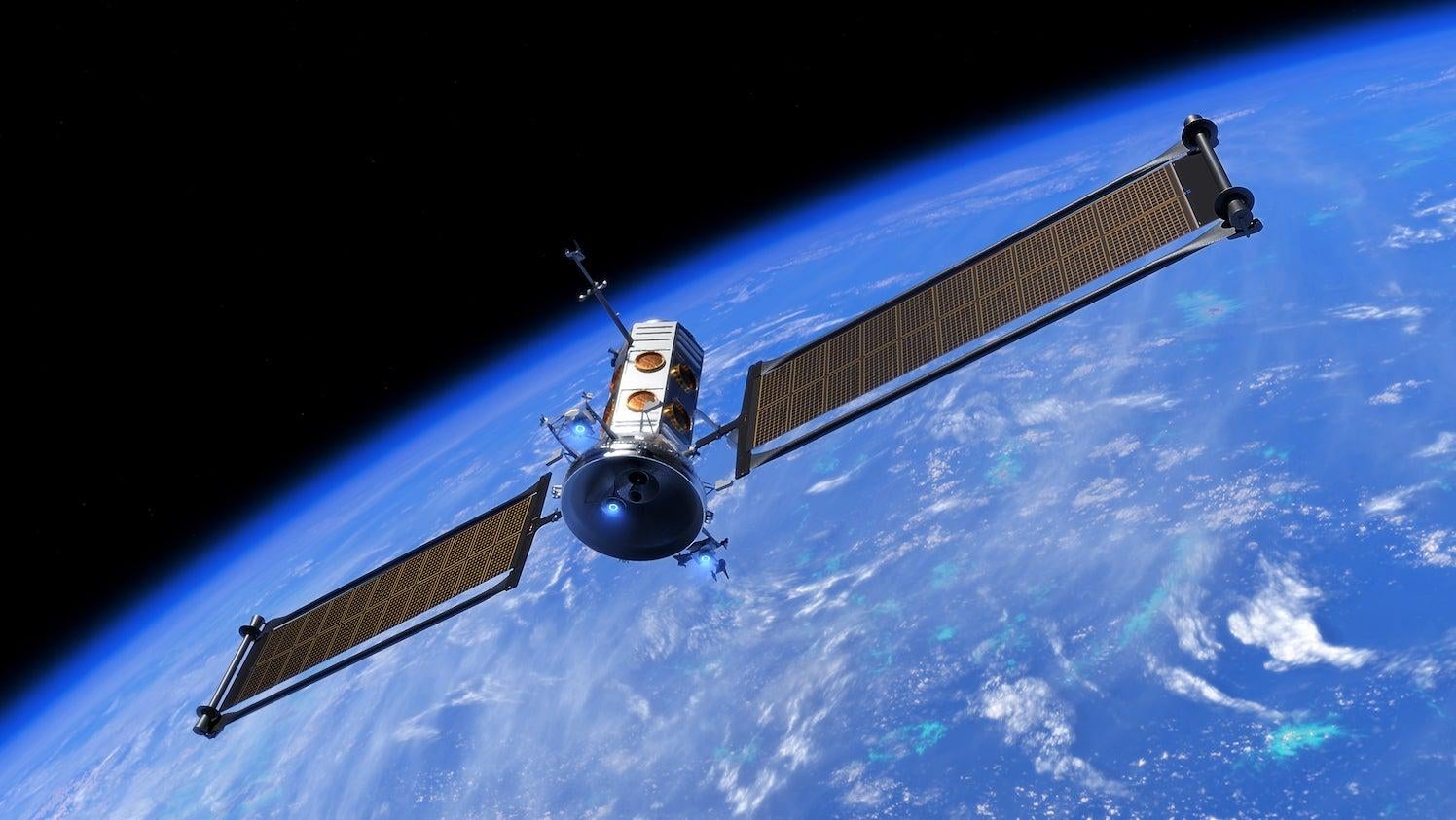 Une illustration de l’Anneau Bleu en orbite.