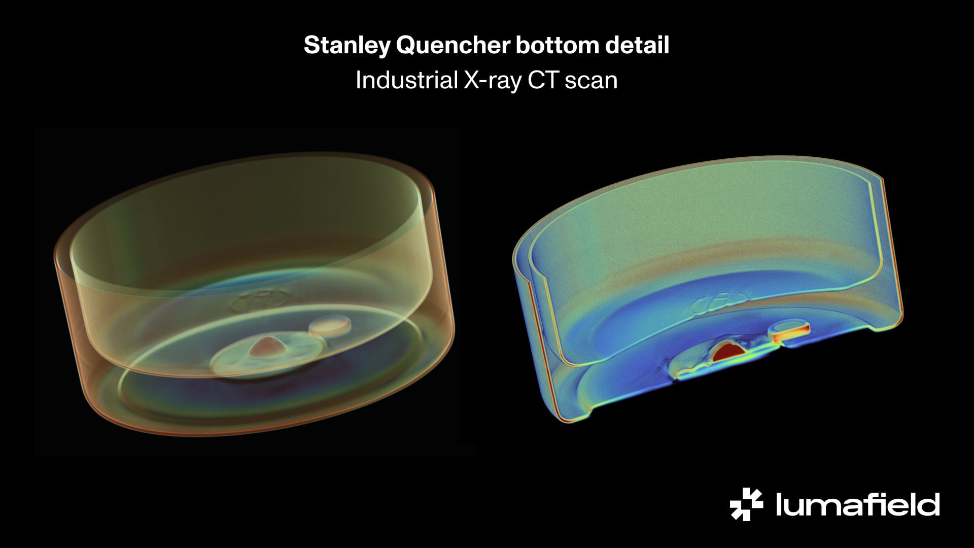 Sur cette image CT, vous pouvez clairement voir comment la pastille de plomb agit comme une soudure pour l’isolation des coupelles Stanley.