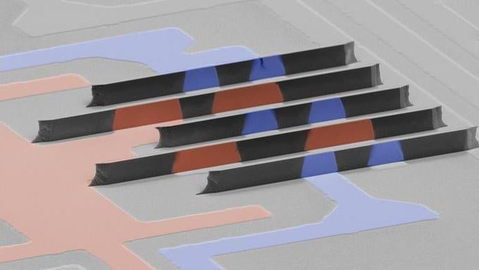 Un schéma de la nouvelle conception du circuit 3D.