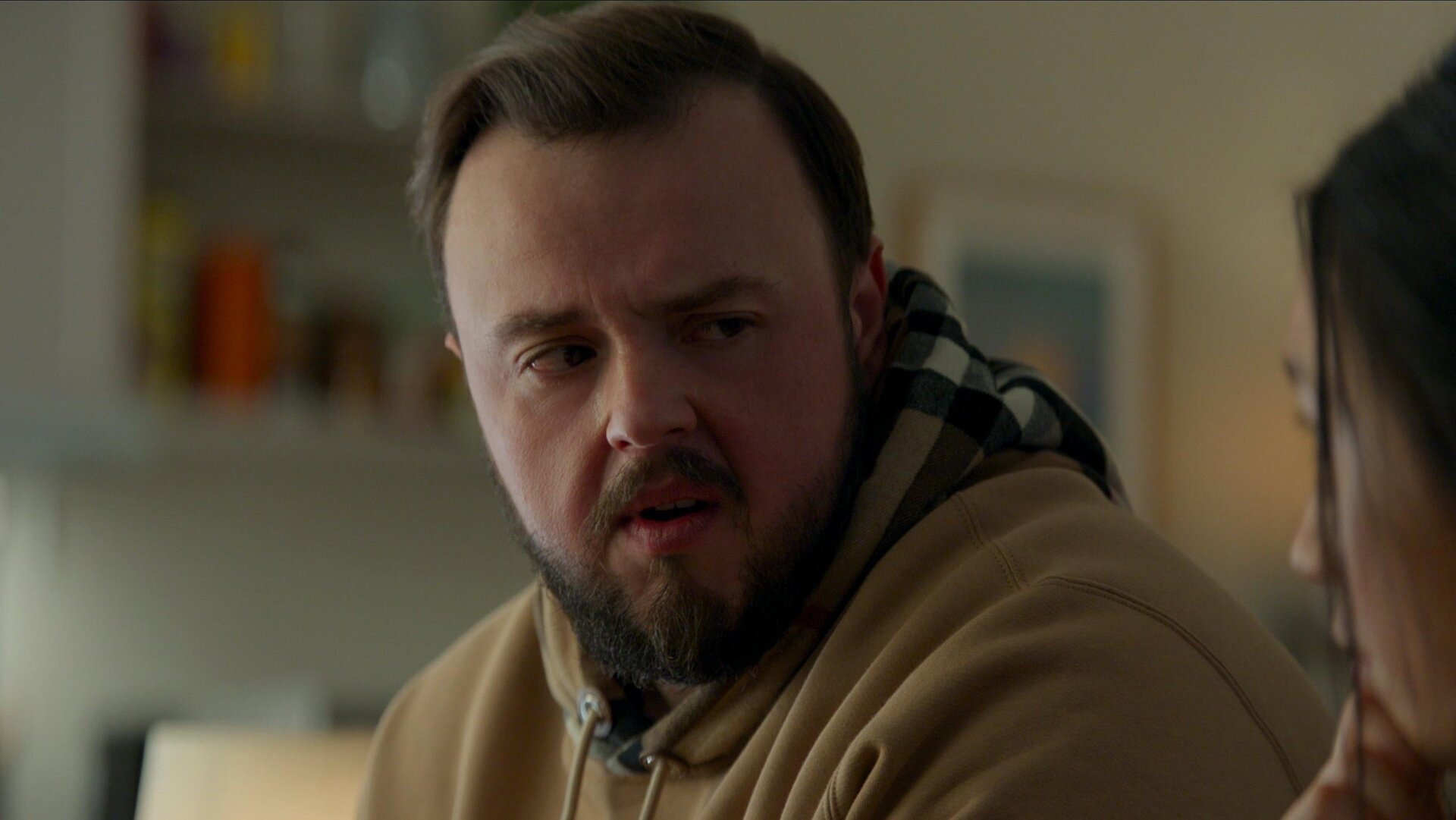 JohnBradley dans le rôle de Jack Rooney dans 3 Problème corps sur Netflix.