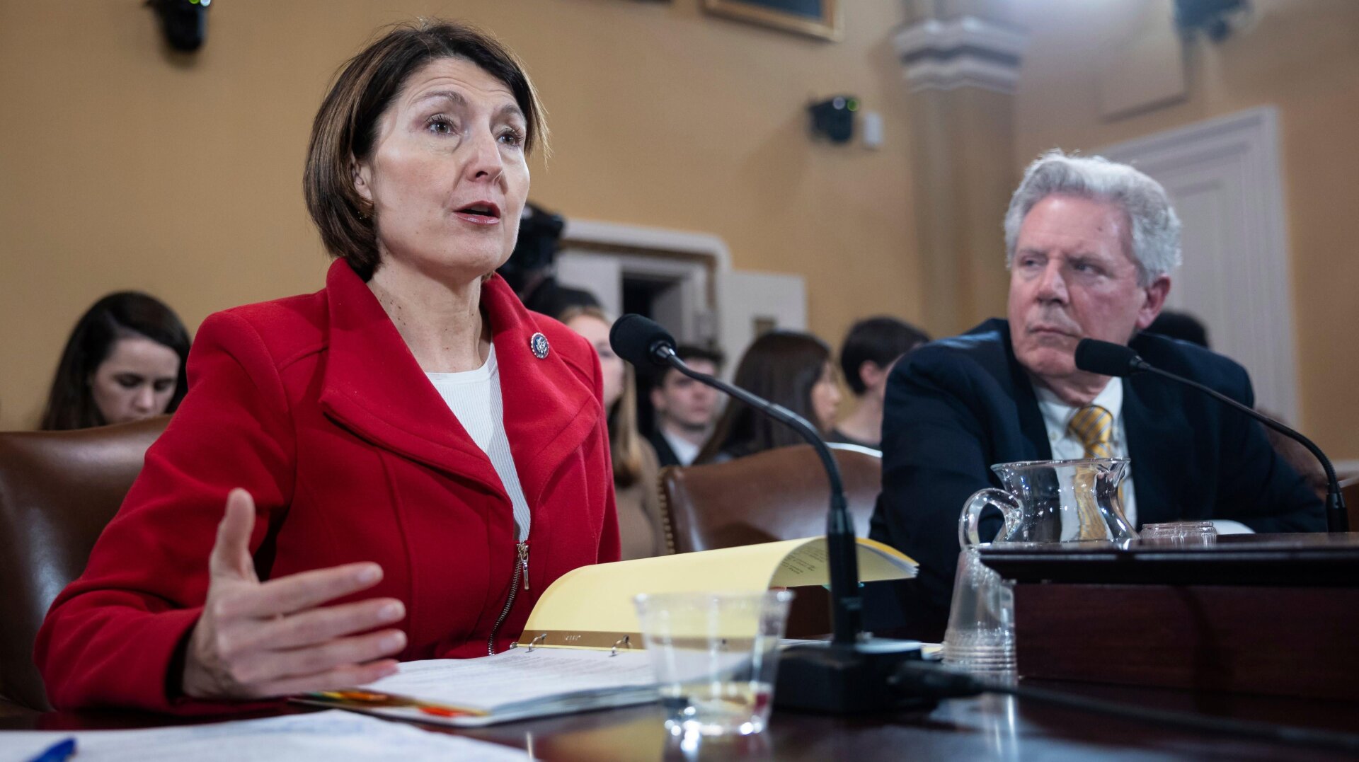 Les co-parrains du projet de loi, la représentante Cathy McMorris Rodgers (R-Wash.) et le représentant Frank Pallone (DN.J.) aux États-Unis Capitole le 5 février 2024.