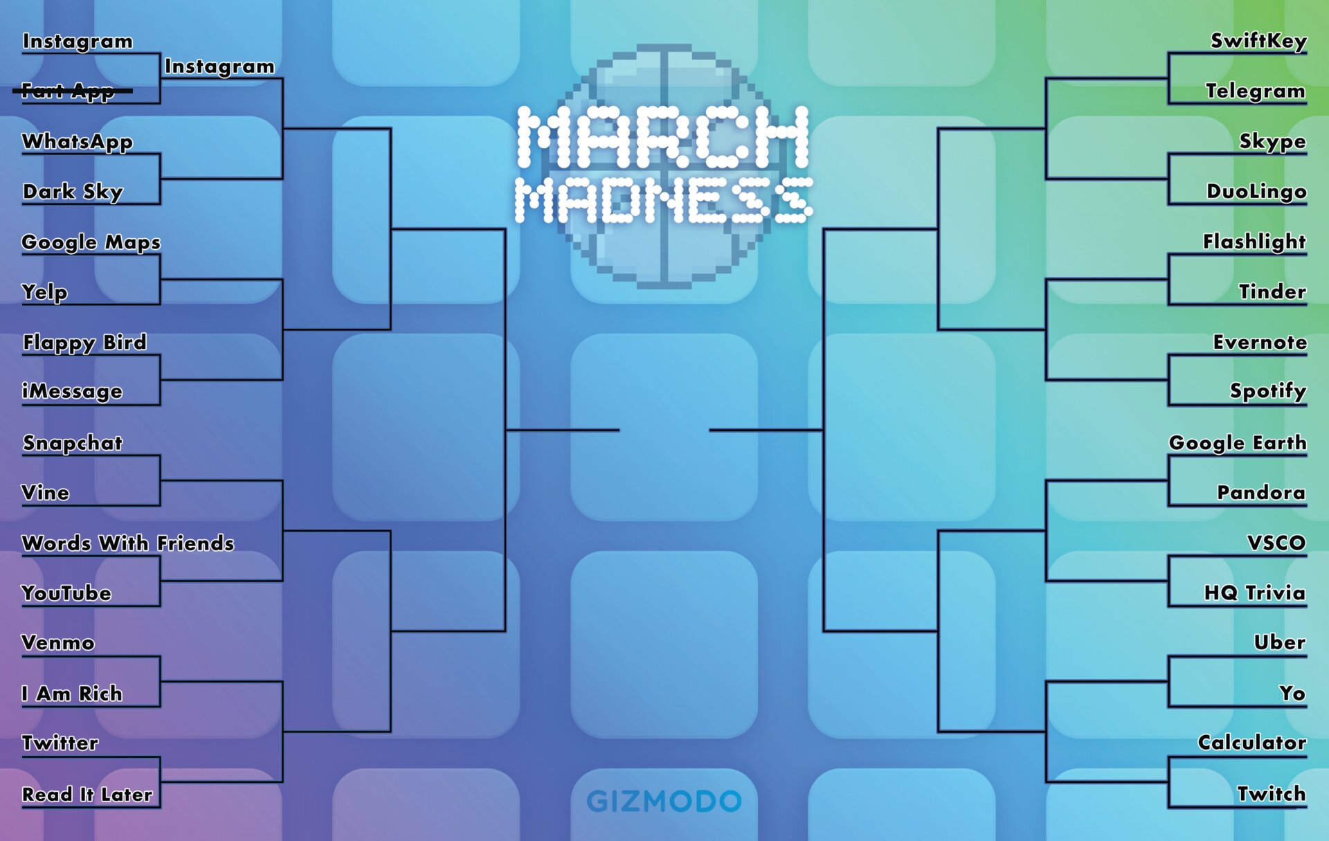 Voici les nominés. Choisissez votre combattant.