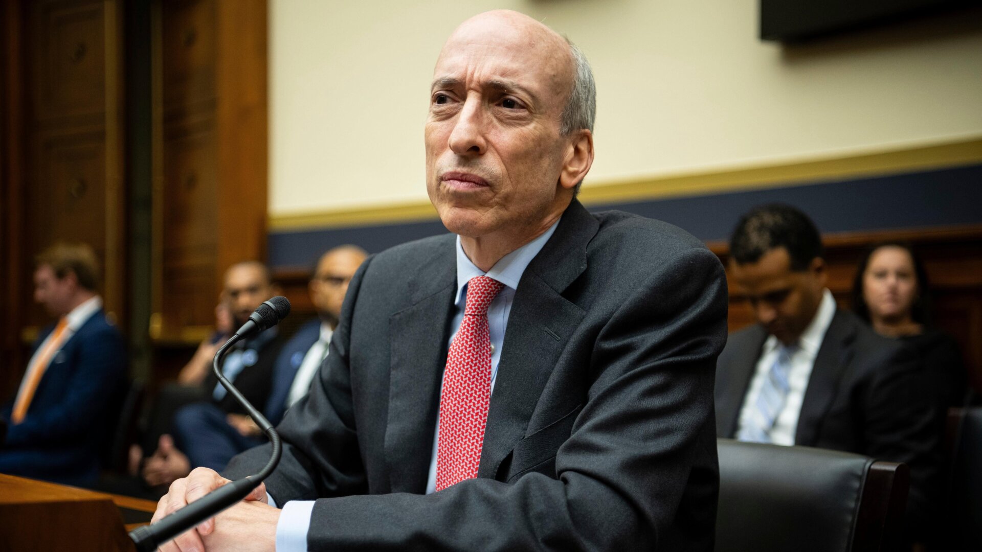 Le président de la SEC, Gary Gensler, témoigne lors d’une audience de surveillance du comité des services financiers de la Chambre, au Capitole des États-Unis, à Washington, DC, en septembre. 27 2023.