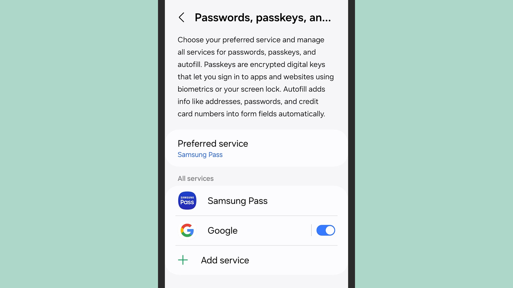 Google Password Manager est en concurrence avec l’alternative de Samsung sur les téléphones Galaxy.
