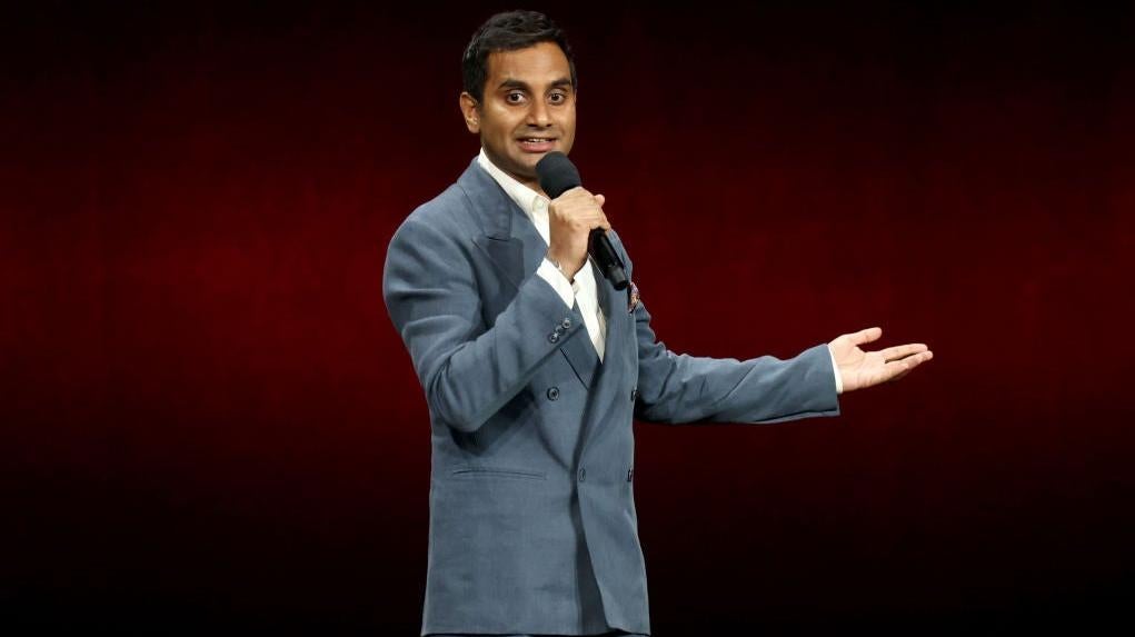 Aziz Ansari à CinemaCon 2024.