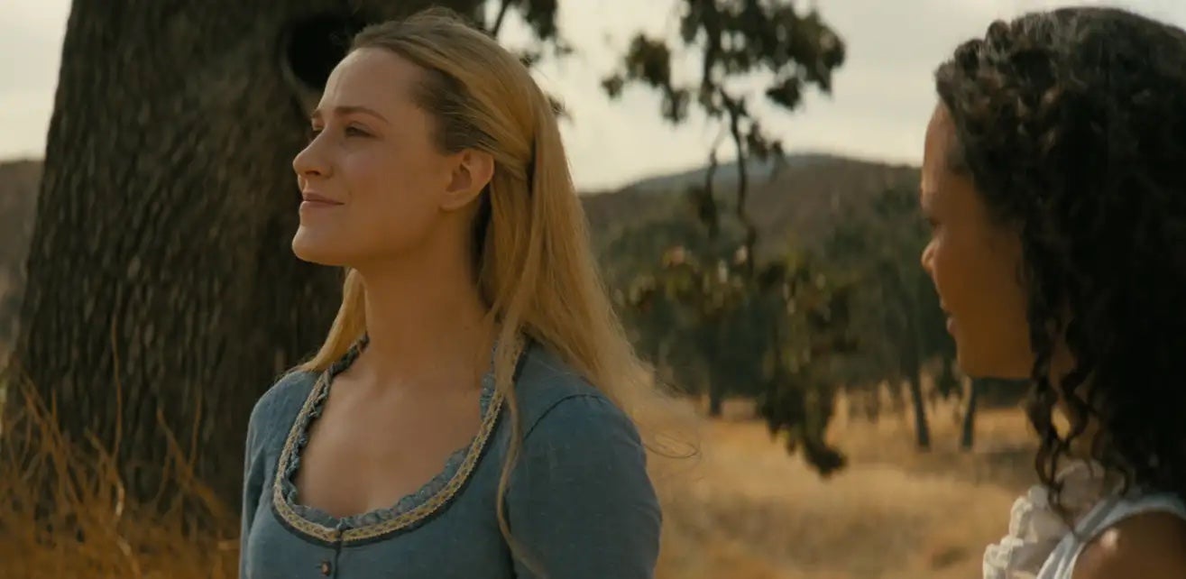 Evan Rachel Wood dans le dolores sur Monde occidental.
