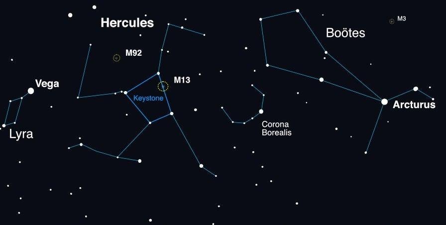 L’emplacement prévu de T Coronae Borealis. 