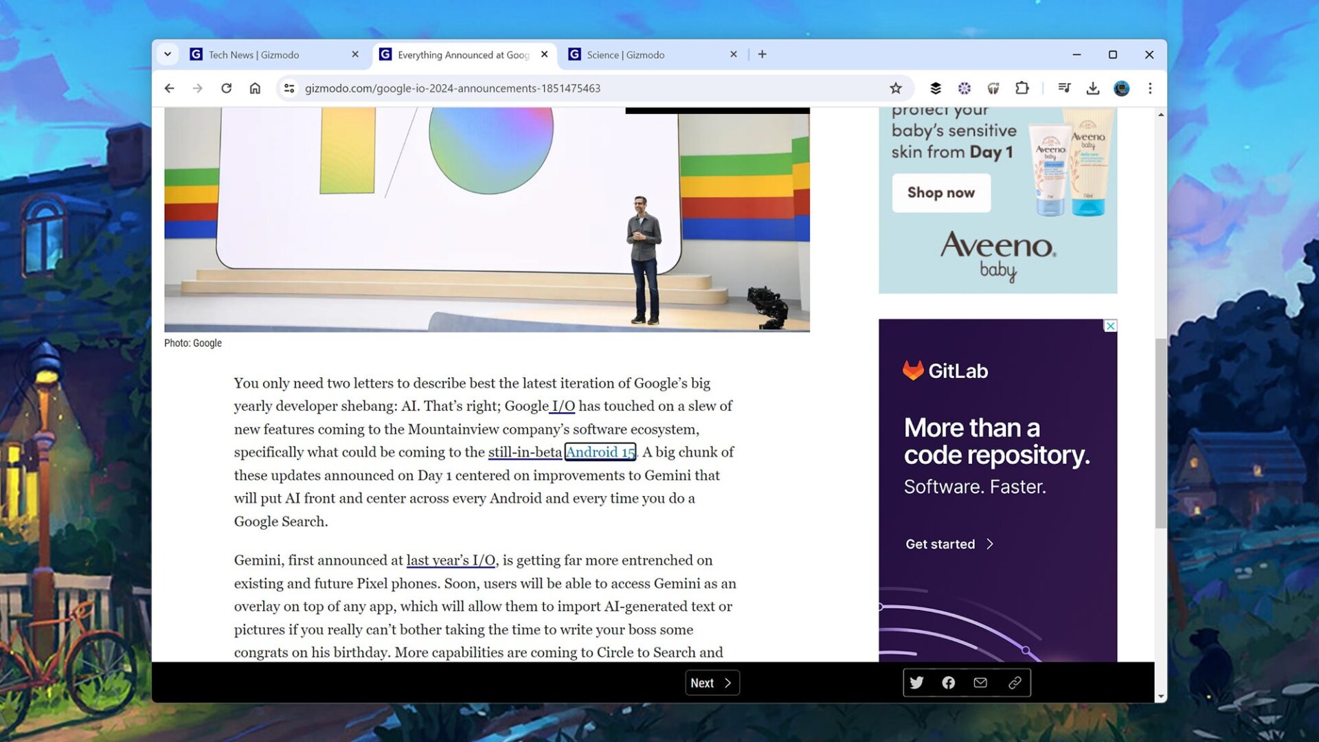 Utilisez la tabulation et l’espace pour vous déplacer dans une page.