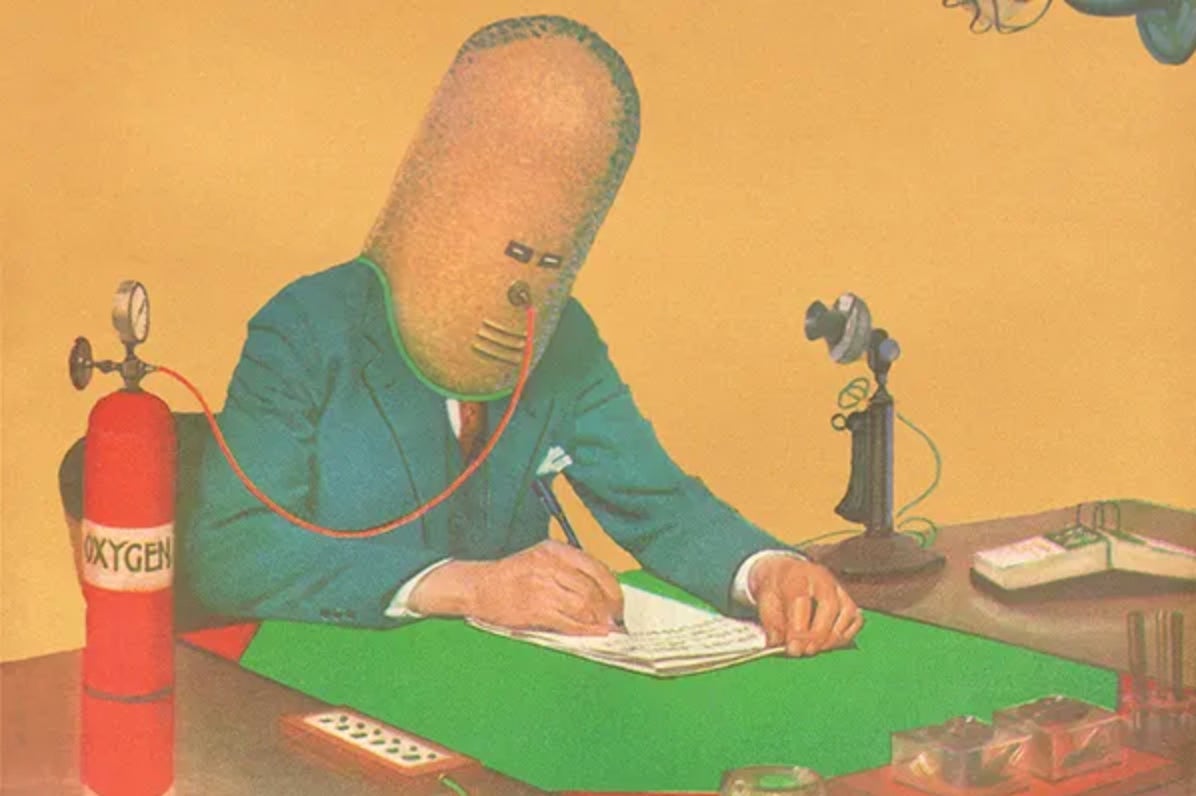 L’idée de Hugo Gernsback en 1925 pour l’« Isolateur », une invention de bureau qui permettait aux travailleurs d’éviter les distractions.