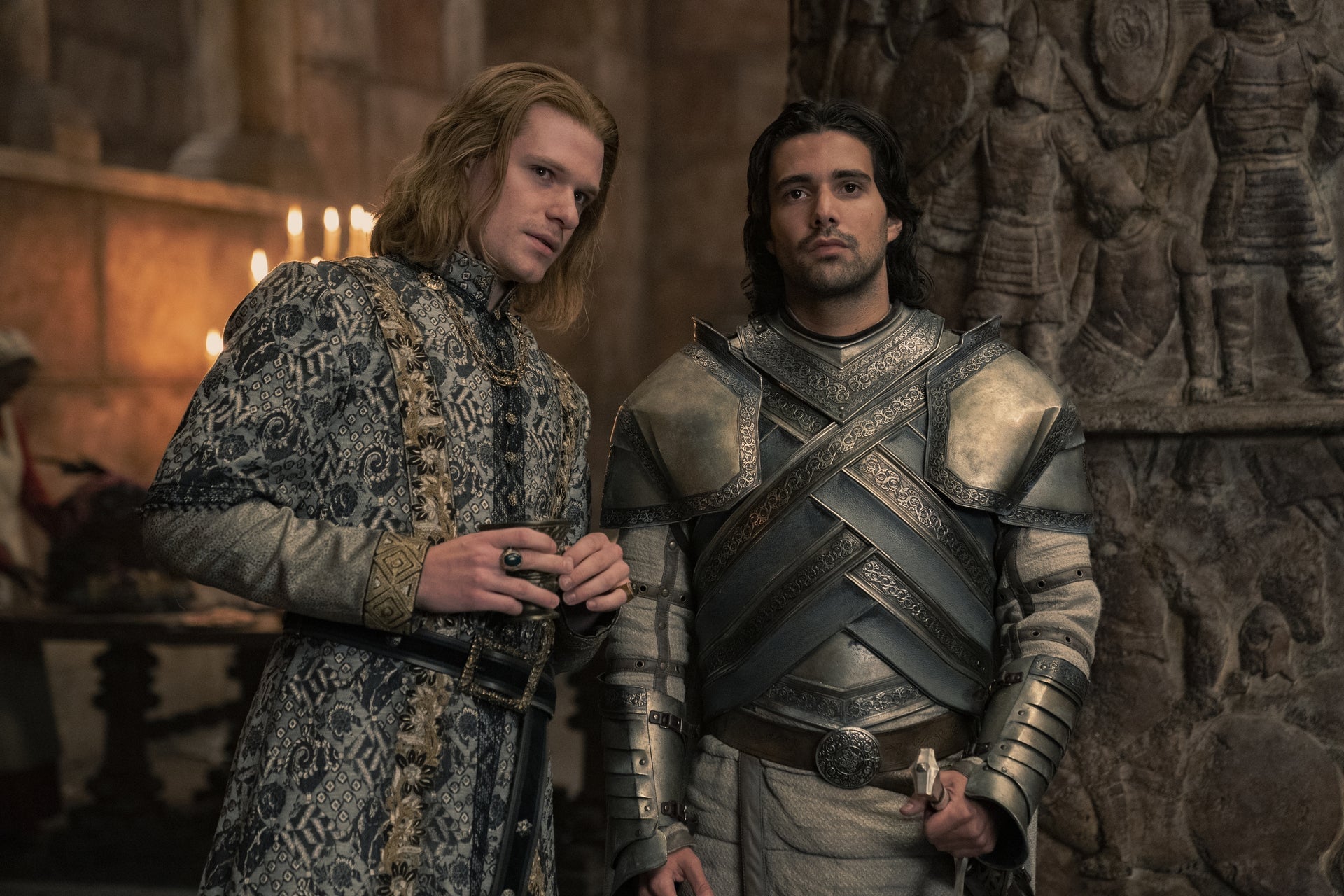 Ser Joffrey (Solly McLeod) et Ser Criston.