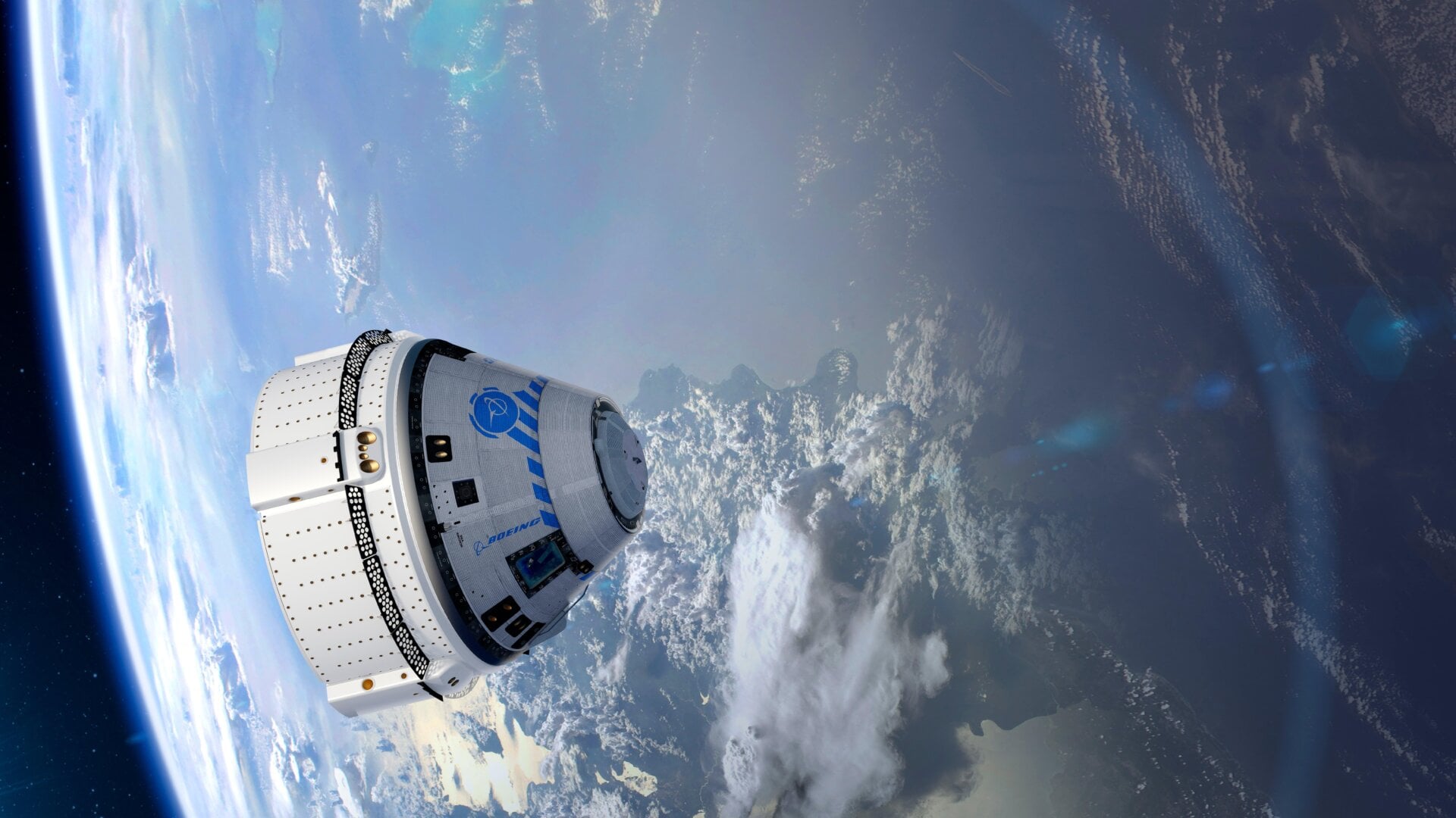Une illustration de l’équipage du Starliner en orbite.