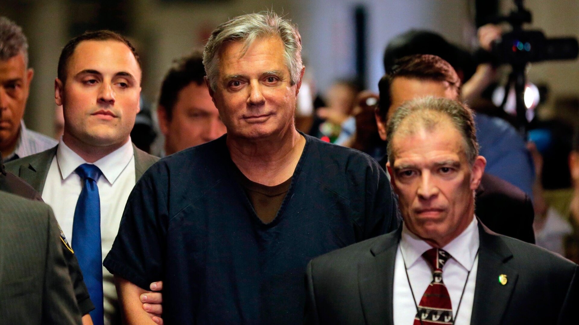 Sur cette photo d’archives du 27 juin 2019, Paul Manafort arrive dans un tribunal de New York.