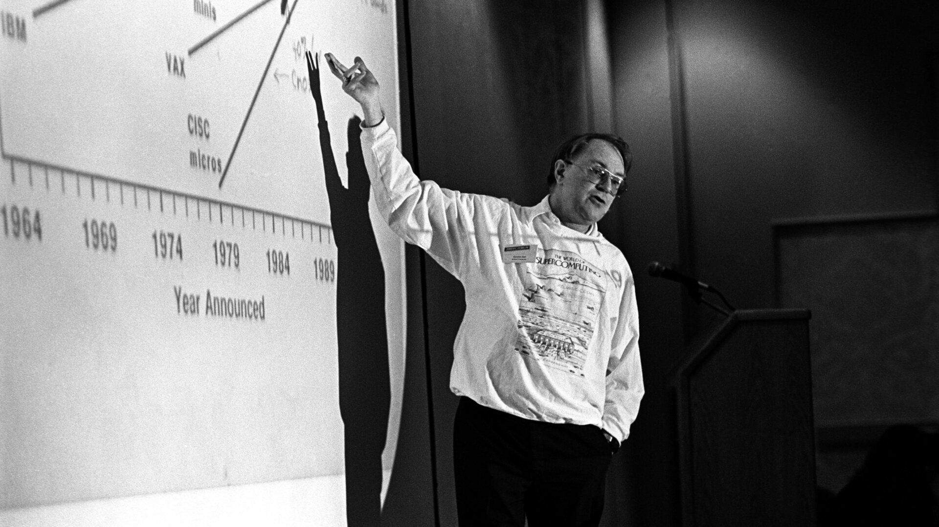 Gordon Bell s’exprime au Forum annuel du PC à Palm Springs, en Californie, du 19 au 22 mars.