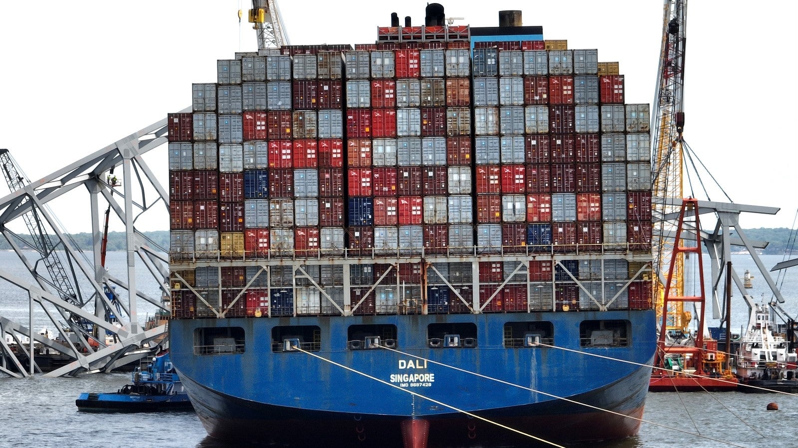 Le Dali est bloqué à Baltimore depuis plus de six semaines. 