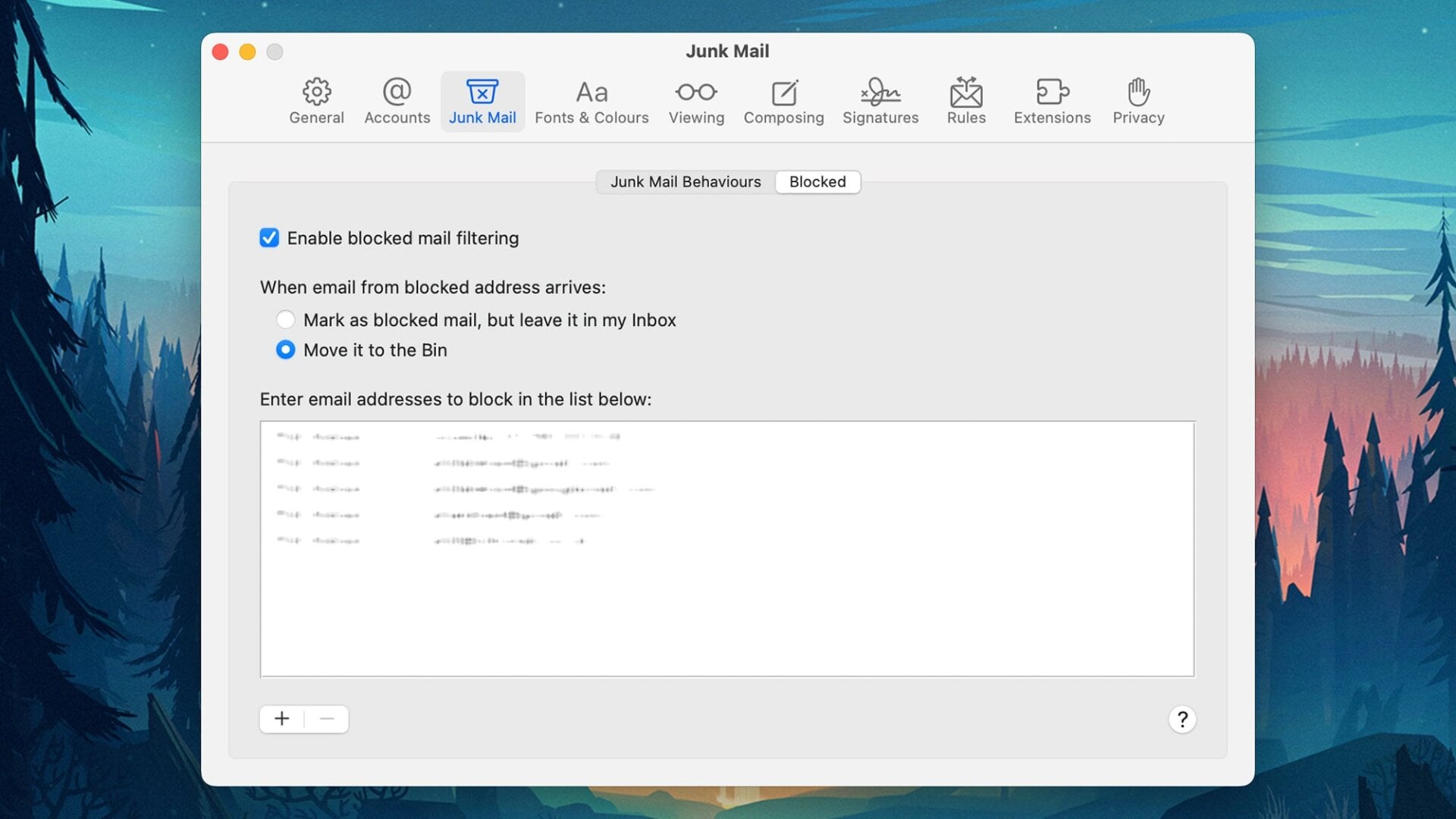 Vous avez peut-être également bloqué des contacts dans votre application de messagerie.
