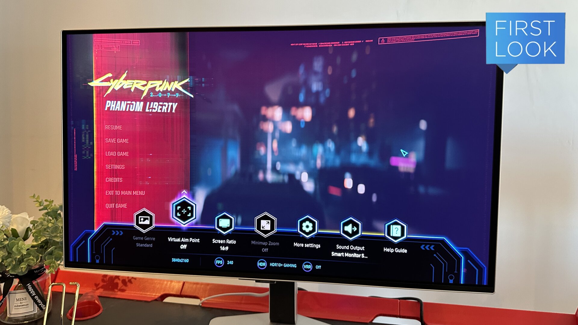 Le Samsung Odyssey OLED G8 a accès aux fonctionnalités Smart TV de Samsung, comme la Game Bar, pour vérifier différents paramètres comme le VRR ou le HDR.