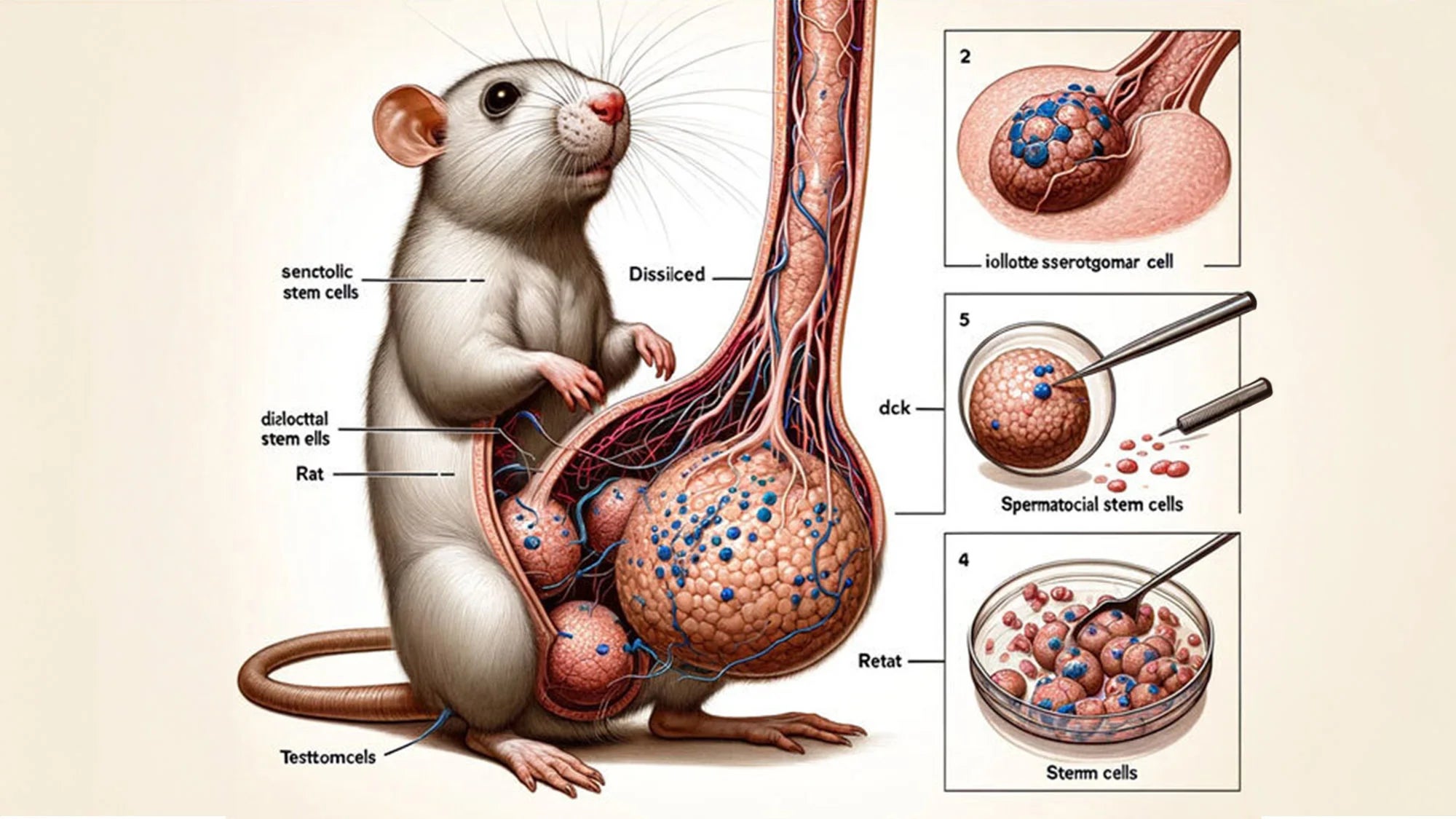 Un diagramme d’un rat généré par l’IA, très peu scientifique.