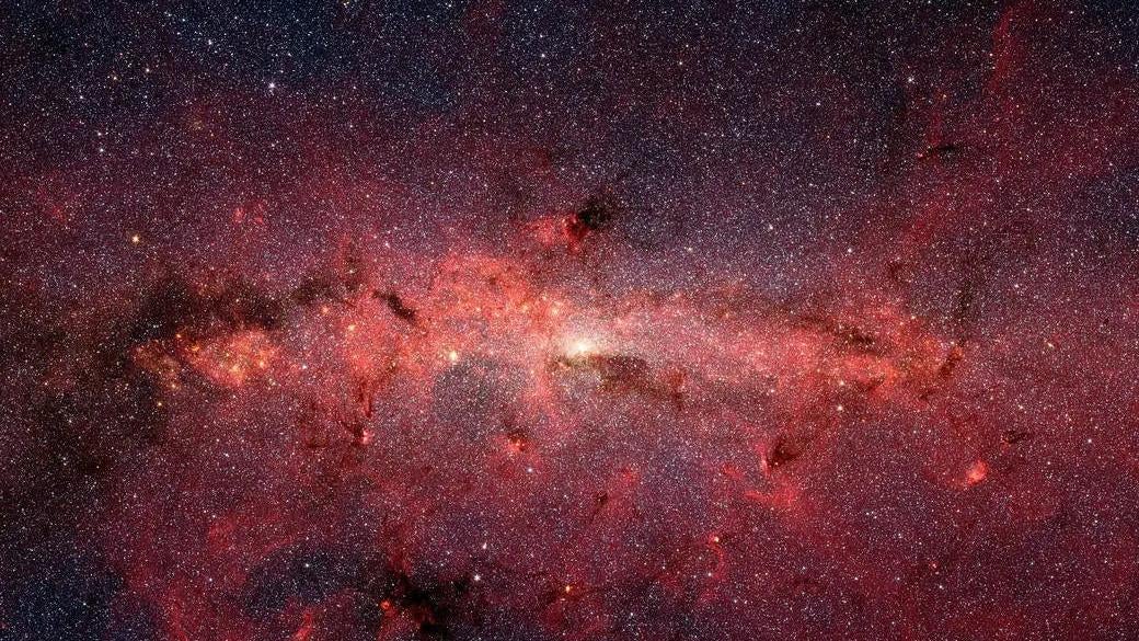 Le centre de la Voie Lactée, vu par le télescope spatial Spitzer.