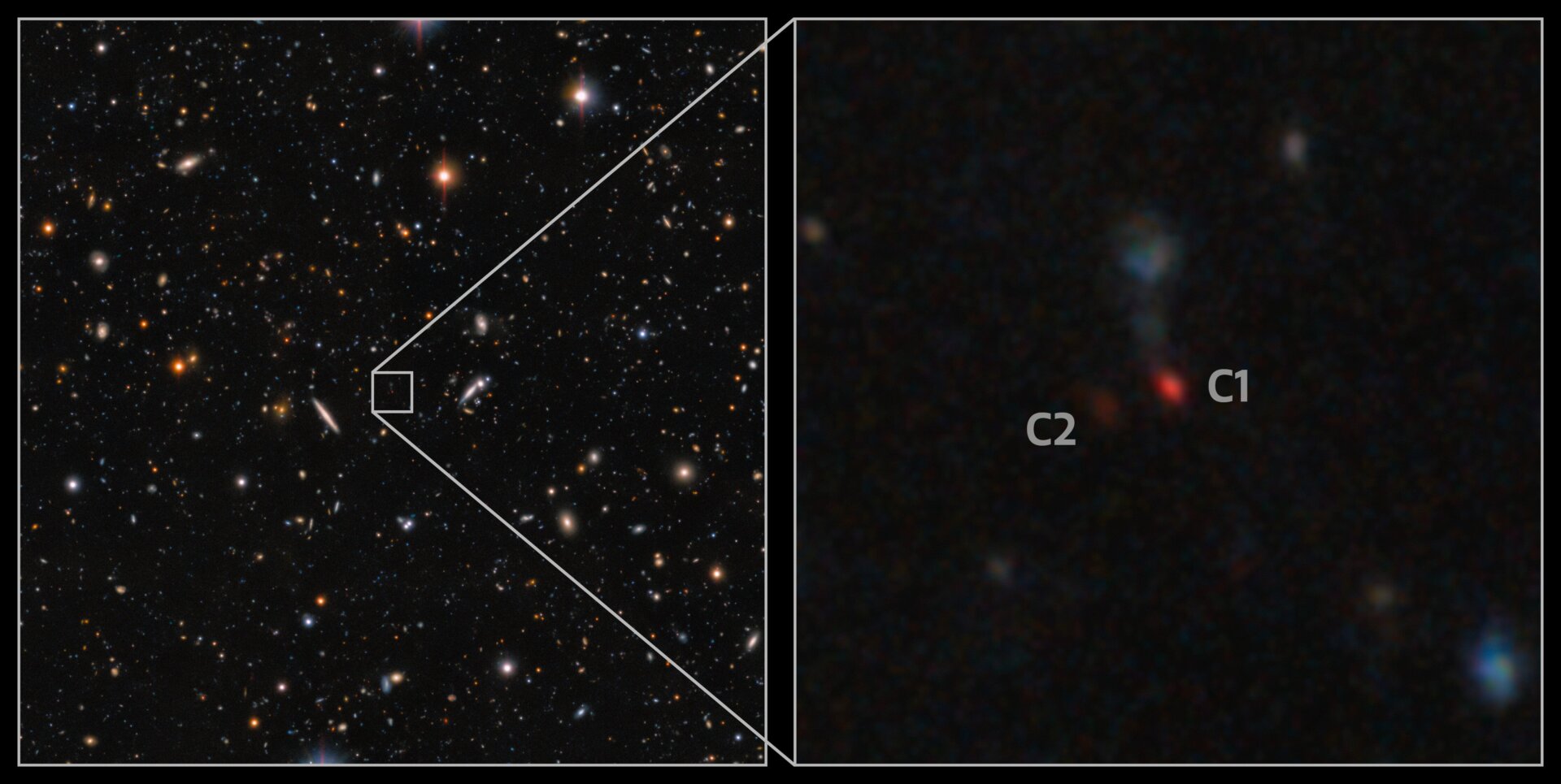 Les quasars (encadré à droite) à mi-fusion.