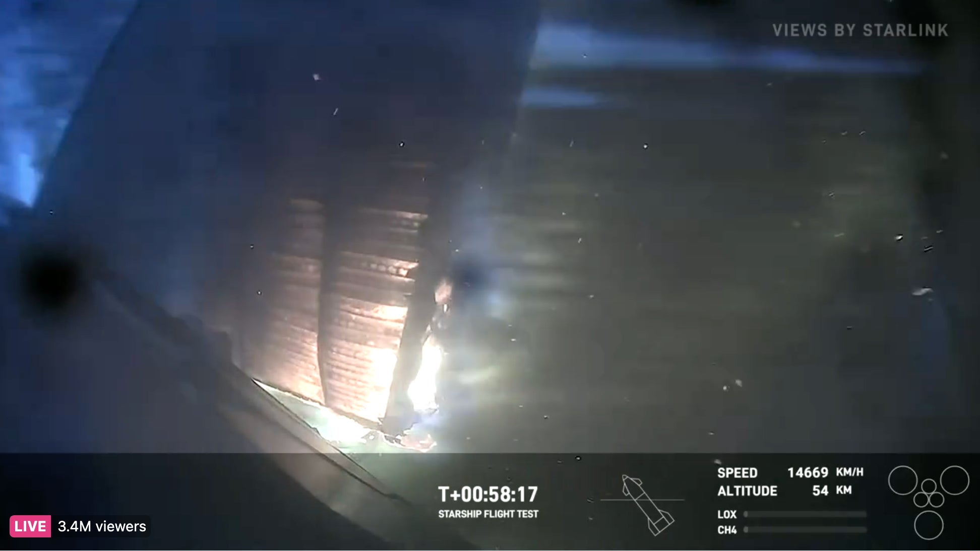 Le vaisseau spatial a été chargé de 10 millions de livres de propulseur pour une répétition générale mouillée le 29 mai.